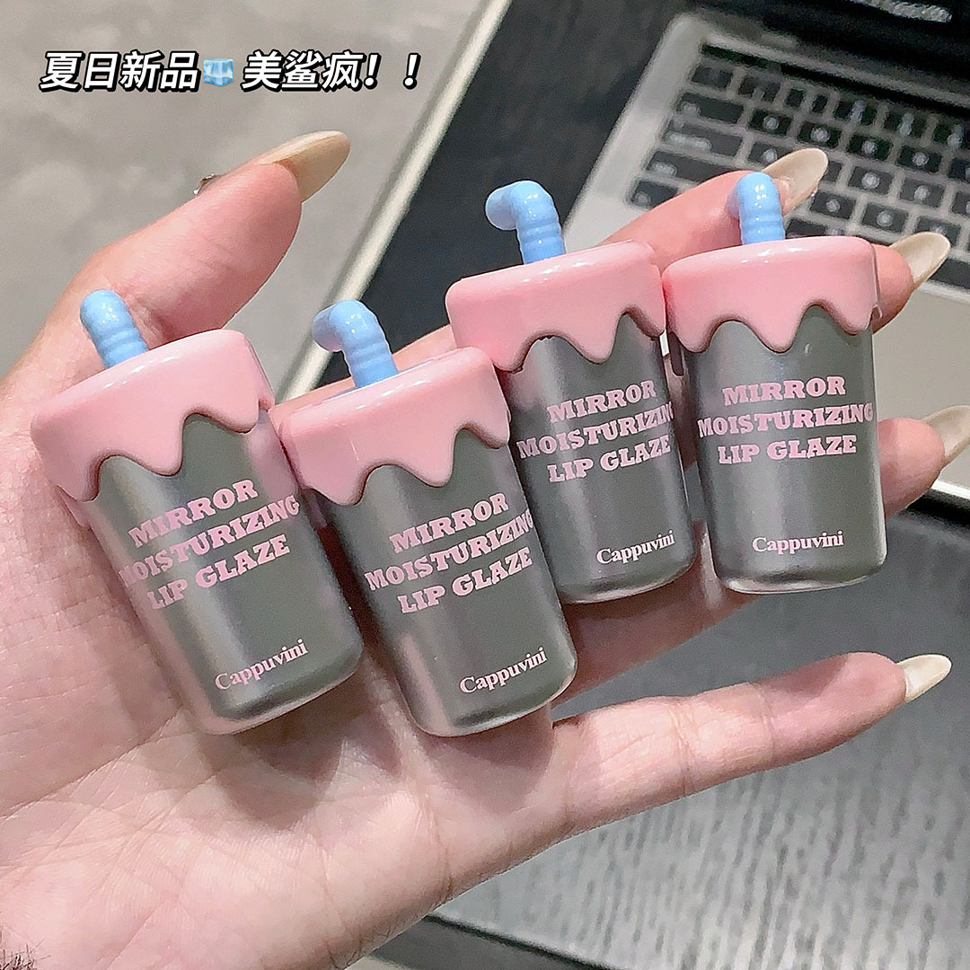 Cappuvini HandiHaler esmalte labial espejo esmalte labial líquido esmalte labial transparente esmalte labial barato para estudiantes