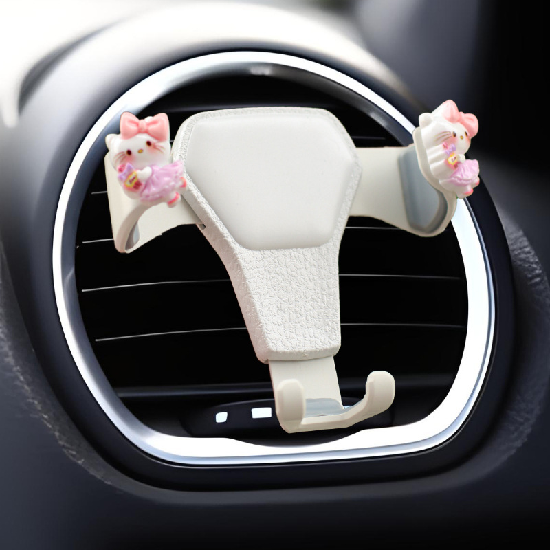 Clip de salida de aire de coche pequeño gato resina aromaterapia de coche perfume de coche adornos de dibujos animados accesorios de decoración suministros de coche