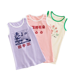 27home Girls Summer New Children's Clothing Chinese Style Sleeveless Dress Baby Long Dress Dropshipping One Piece