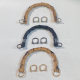Spot DIY luggage hardware accessories U-shaped imitation bamboo hand-held plastic woven bag dinner bag handle