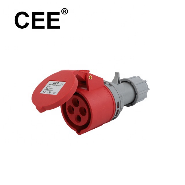 CEE-214N/224N红色16/32A 380-415V IP44 3P+E工业插头插座联接器