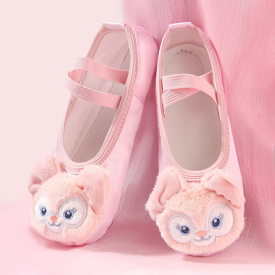 New pink children's dance shoes women's soft bottom girls dancing special practice ballet professional Chinese cat claw Princess