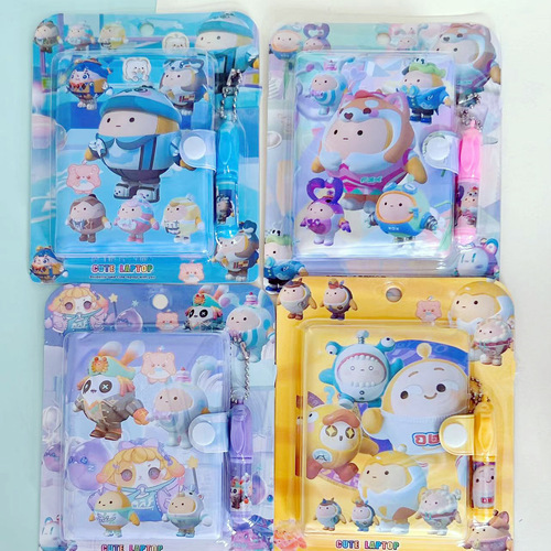 Eggboy Party Notebook Student Mini Ledger Ballpoint Pen Set Girly Heart Portable Diary Notepad