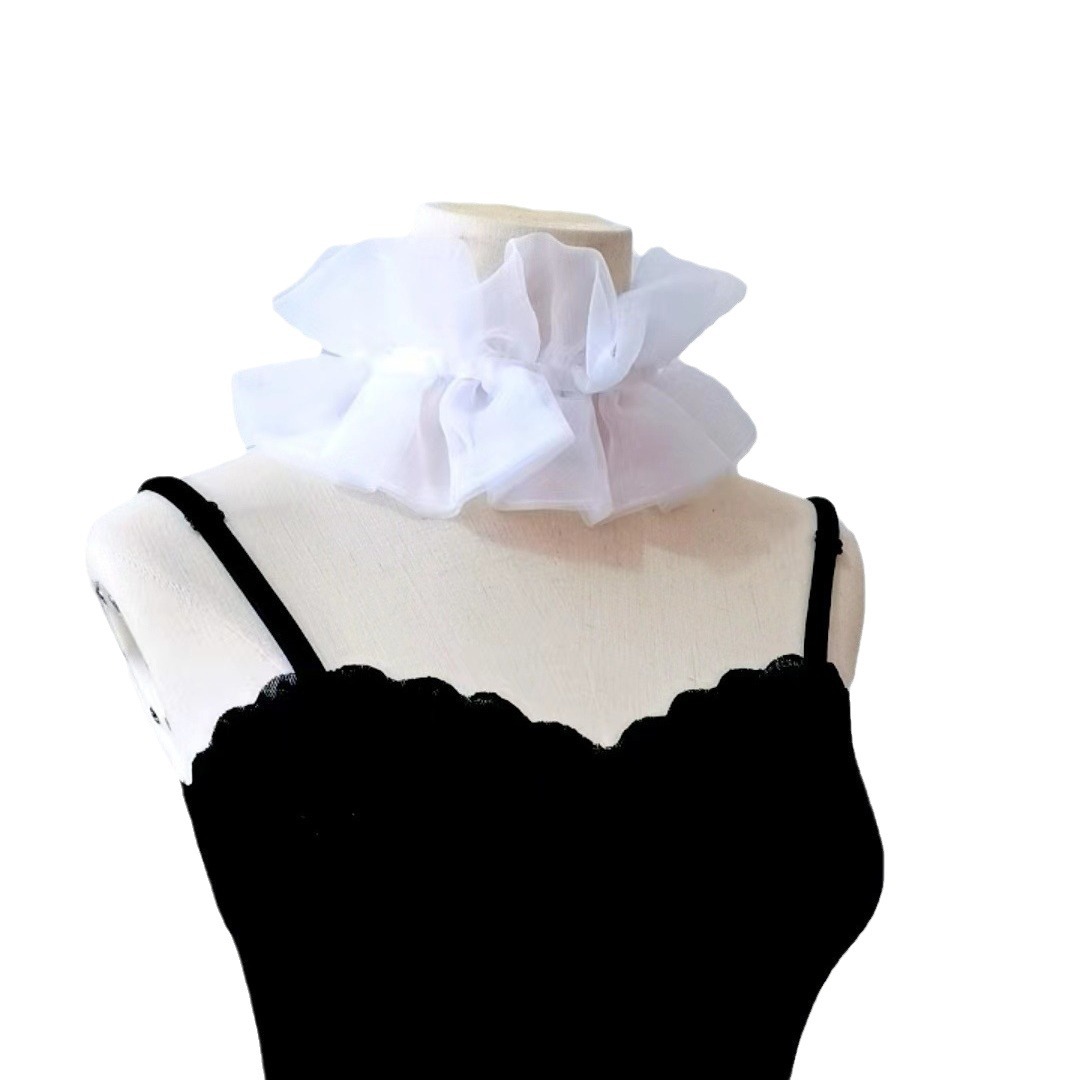 Palacio fotografía escenario foto retro collar falso accesorios decorativos organza malla mujer rafia solapa