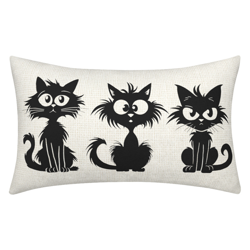 90g Weight Pillow Cases Home Textiles & Decor Type Polyester Material Halloween Festival letter, Ghost Pattern Cute, Funny Style Halloween Cute Funny Letter Ghost Polyester Pillow Cases Couch & Sofa Decor 5