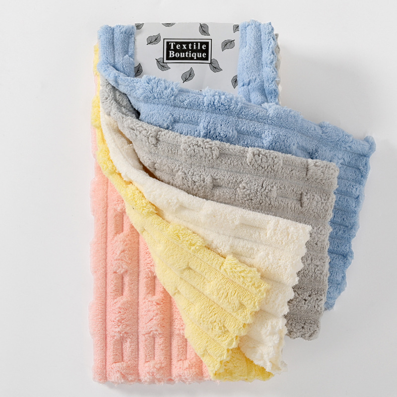 5 toallas de coral 30 * 30 toallas de cocina toallas de leopardo suave absorción de agua toallas de té transfronterizas
