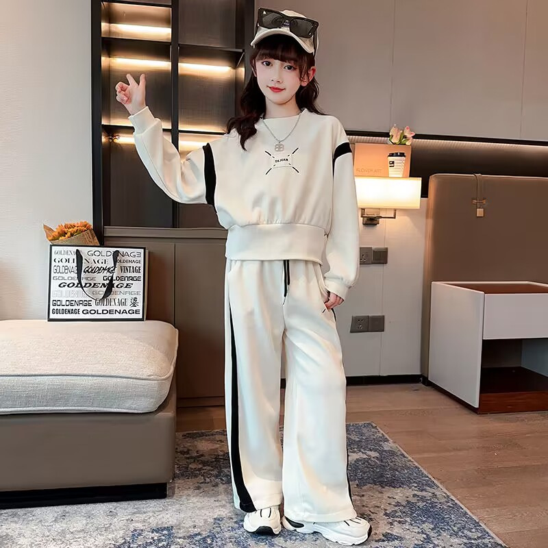 Set Spring Autumn Wear New Trendy, Handsome, and Sweater Girls' Fashionable Middle School Sports_voghion.com