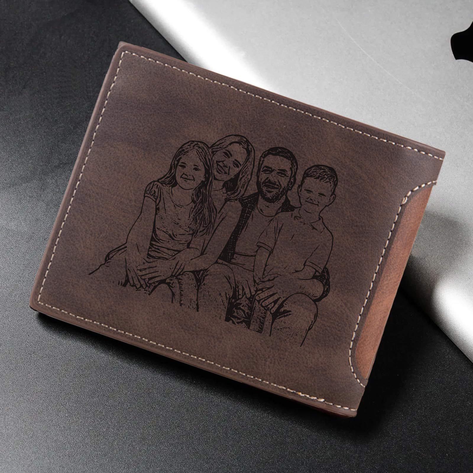 Cartera multitarjeta horizontal de tres pliegues personalizada transfronteriza Cartera de cuero suave informal para hombres jóvenes Cartera corta de cuero para hombres