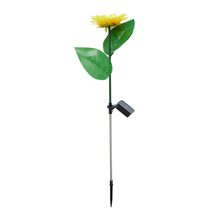 Zonne-energie LED-tuinverlichting met zonnebloemen - Set van 3, IP44 waterdicht, automatische verlichting van 6-12 uur, CE-gecertificeerd (ACE123), decoratieve buitenverlichting_voghion.com