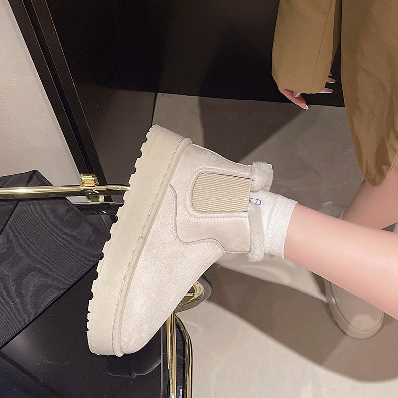 Téli hótaposó női meleg diákcipő nagy méretű pamut női cipő_voghion.com