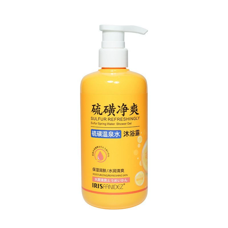 Гель для душа Fandai с серой горячей пружиной, 500 мл, глубокое очищение пятен, бесследная доставка, оптовая продажа, Прямая поставка