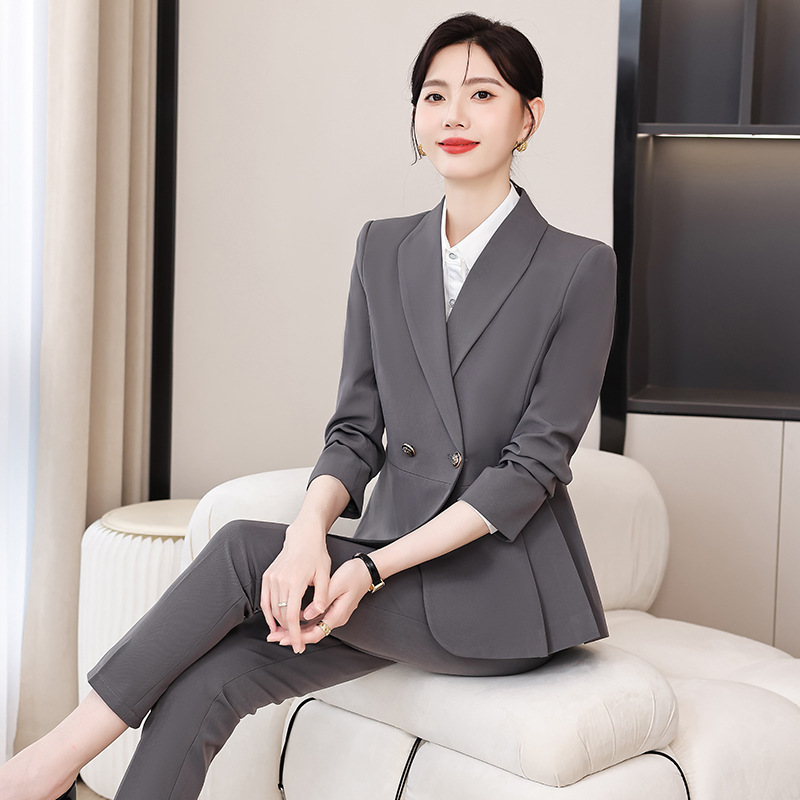 New High-Quality Tuxedo Suit, Women's Business Office Jacket, Two-Piece Pants Set, Women's Plus Size