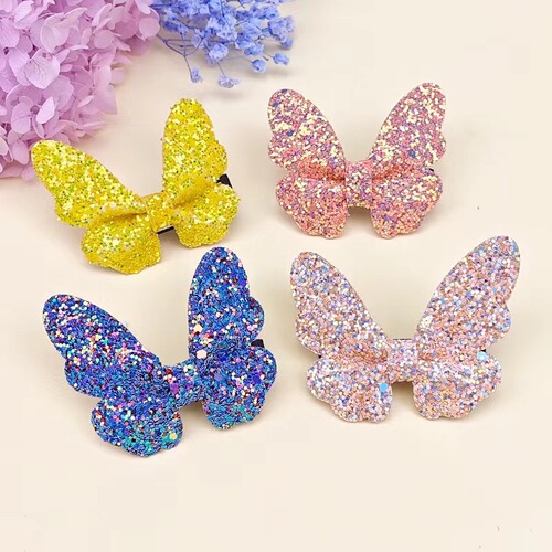 ins bright pink Gretel hair clip 70908 American full side clip performance hair accessories cute baby foreign trade butterfly hair clip jewelry