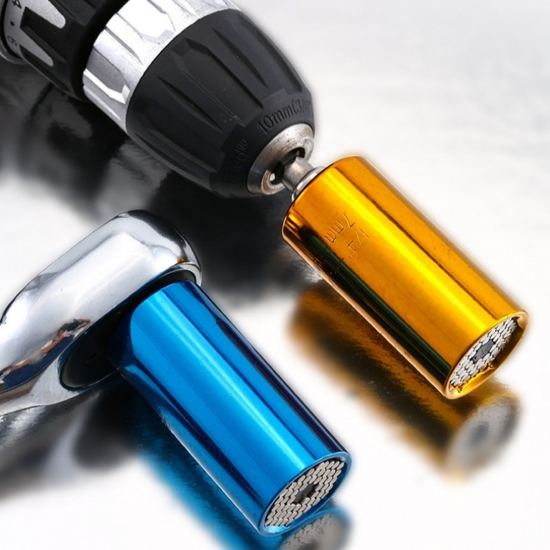 万能套筒万用快速棘轮扳手多功能手电钻套筒大飞中飞套头工具套装