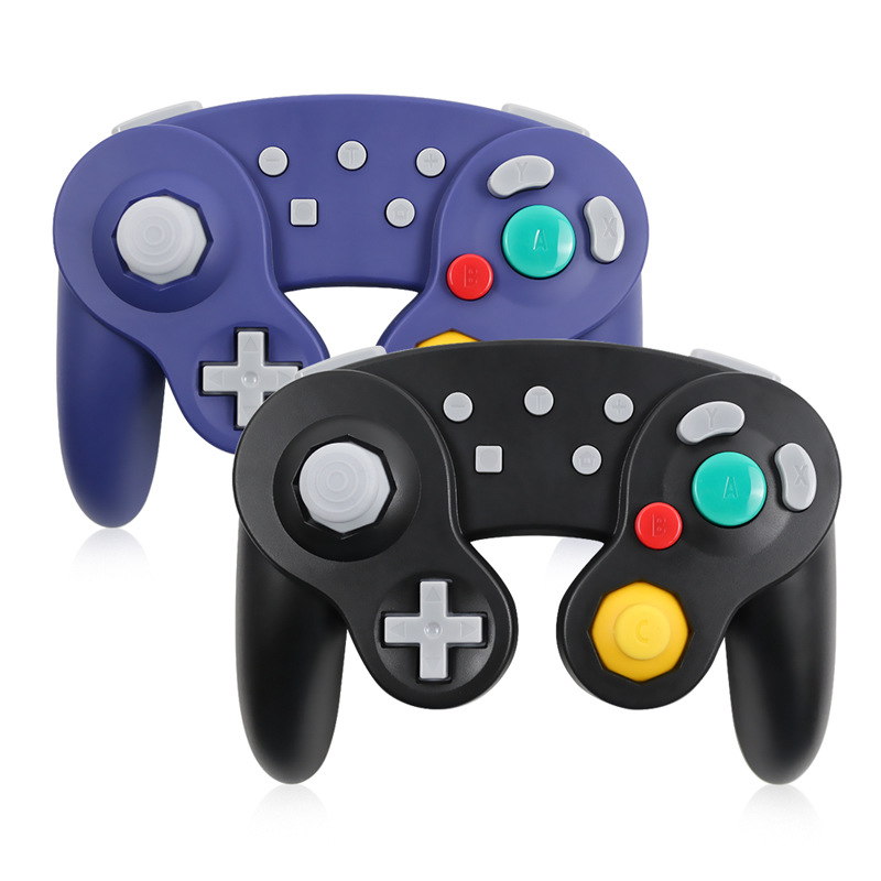 Console di gioco GC NGC Controller GameCube singolo a tre punti blu e nero Supporto dropshipping_voghion.com