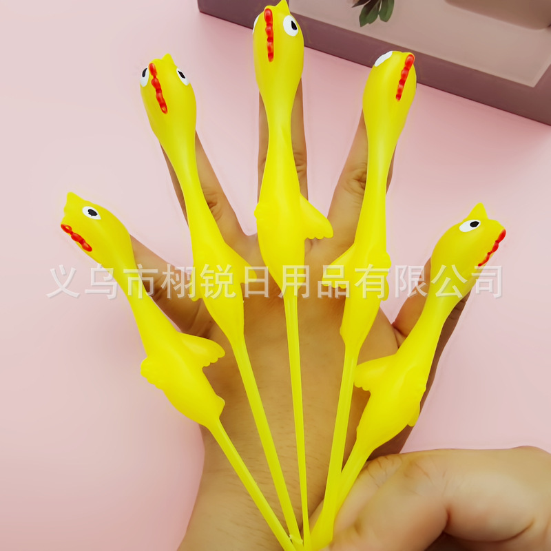 Cruce De La Frontera creativa Lanzamiento de pollo divertido truco catapulta Turquía descompresión nuevo extraño dedo catapulta puesto de juguete al por mayor