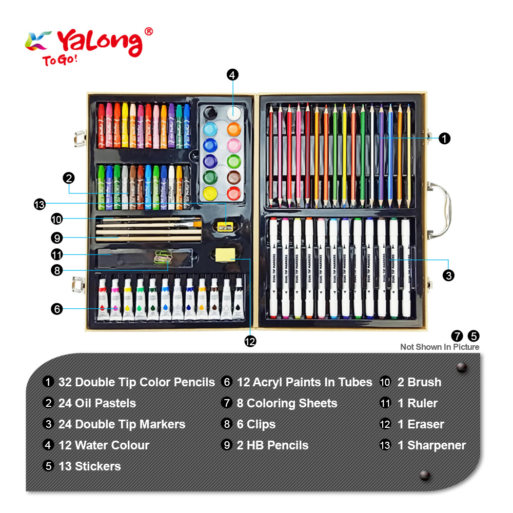 Juego de Papelería y Pintura Escolar para Niños y Estudiantes