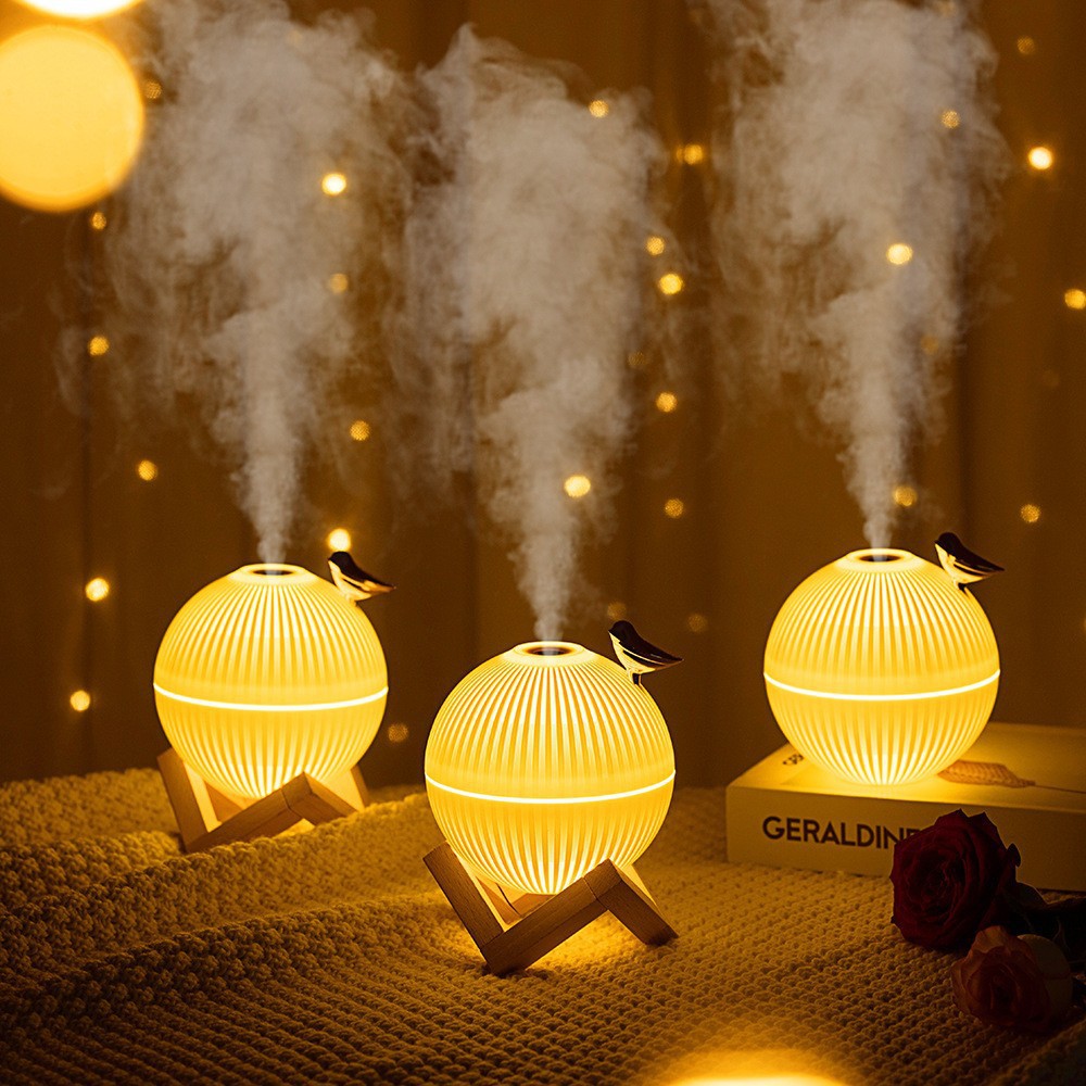 Transfronterizo mayorista casero perfumado humidificador de pájaro de escritorio niebla USB lámpara de noche humidificador de quemadura seca