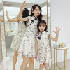 2021 Summer wear new pattern With children cheongsam Female Women Ethnic style Western style Lace Dress