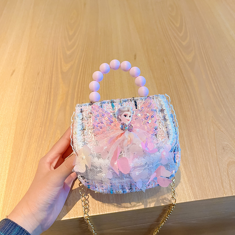 2022 nuevos niños bolso de hombro crossbody Chanel estilo niñas bolsa perla portátil accesorios de dibujos animados bolsa de desgaste