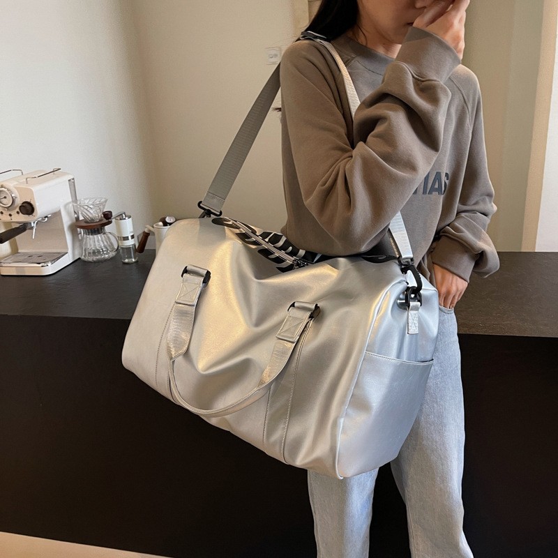 Bolsa de viaje corto de gran capacidad para hombres y mujeres, bolsa de ejercicio de separación seca y húmeda, bolsa de viaje de negocios conveniente, bolsa de transporte