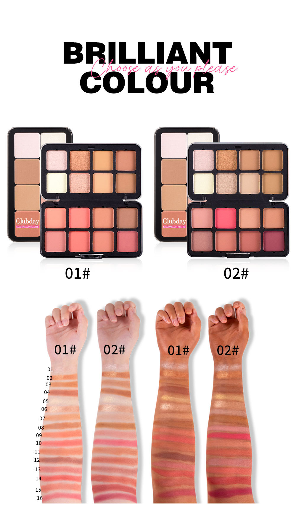 Amazon Matte Blush, Highlighter Three-dimensional contouring all-in-one set, contouring and facial makeup cross-border wholesale undefined
