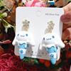 Food play, earrings for ice cream, European style, silver 925 sample