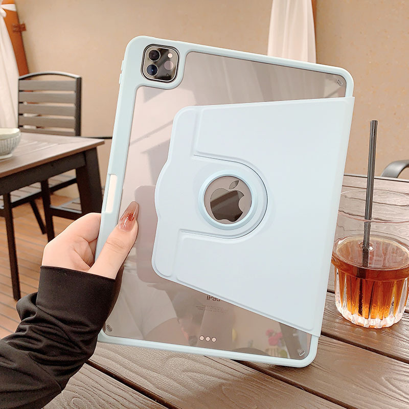 Suitable for iPad9 flat protective cover 2024 Pro11/Air9.7 inch acrylic anti-bending Air67 rotating missing label