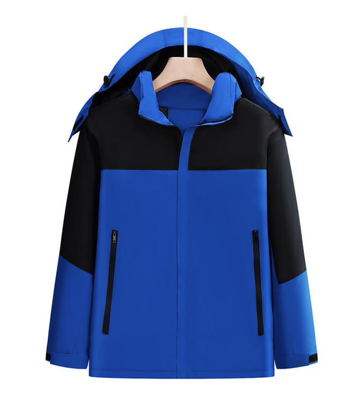 户外一体羽绒棉拼色冲锋衣定制广告衫工作服防风防水外套登山服|undefined