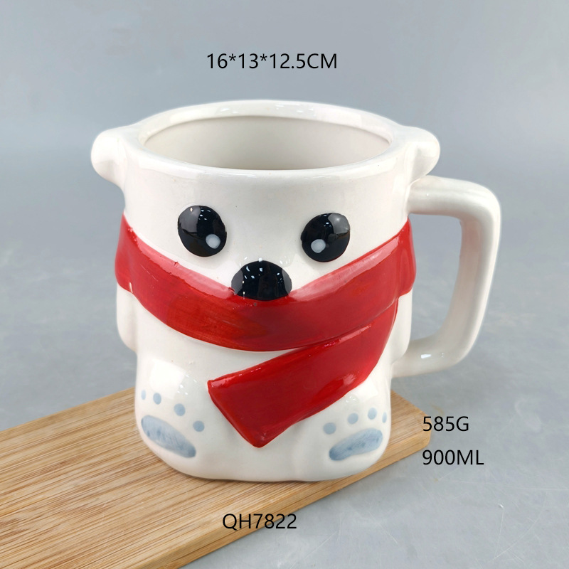Taza de cerámica transfronteriza oso blanco pingüino taza encantadora taza de café de gran capacidad taza de agua taza de cerámica taza
