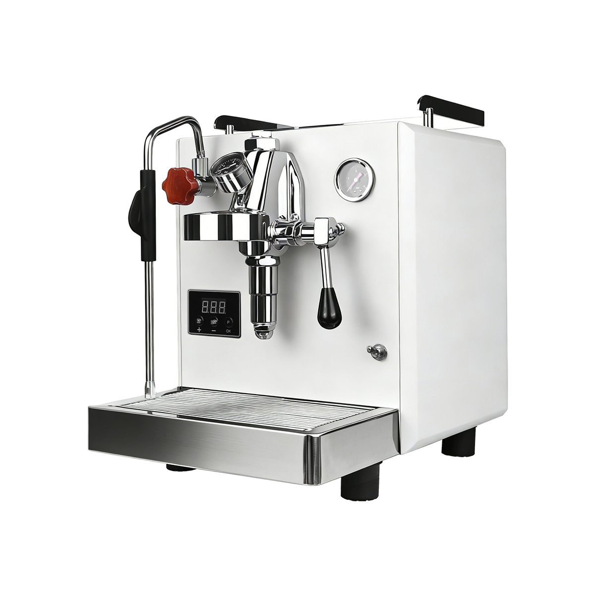 Máquina de café profesional semiautomática italiana KS530, máquina de espresso de vapor para cafetería con extracción de un solo cabezal