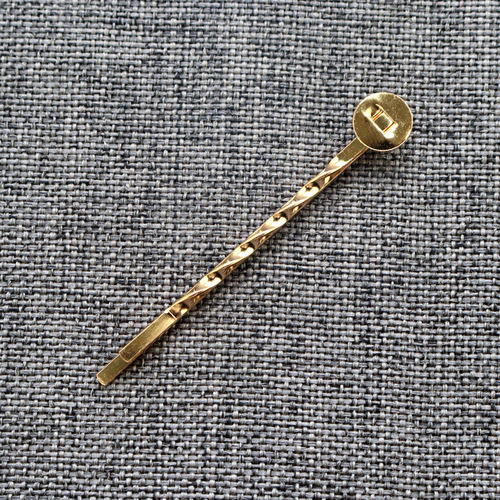 Japanese-style metal one-word wave hair clip with adhesive accessories, side clip for bangs, handmade DIY material wholesale