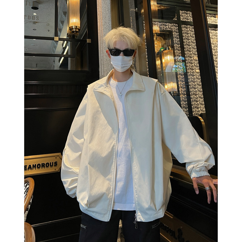 Functional standing collar jacket jacket men's autumn windproof waterproof jacket spring and autumn design sense niche sports top