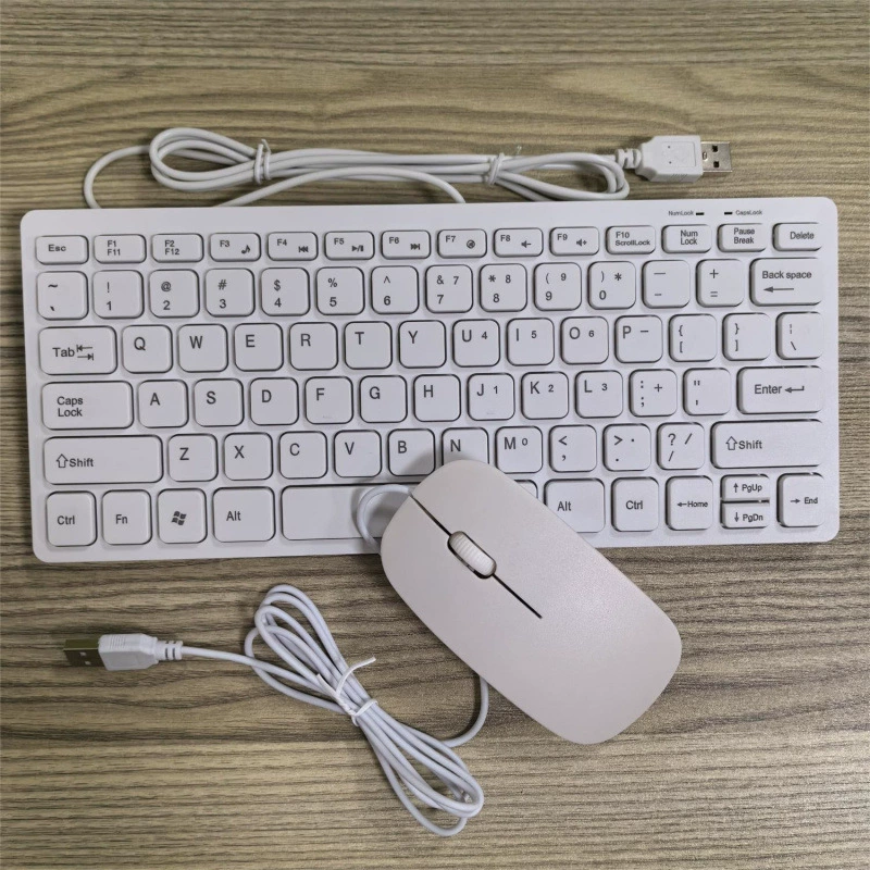 Laptop, small keyboard, mouse, set, acrylic calligraphy for office
