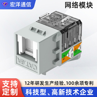 Super Category 5 Category 6 Non-Shielding Network Port Information Module Category 6 90 Degree RJ45 Computer Network Module with Door