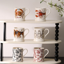 陶瓷杯马克杯大容量水杯小众设计奶茶杯家用创意高颜值办公室杯子