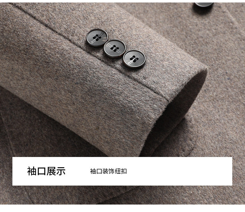 Áo vest nam len hai lớp lót lông ngỗng tháo rời, form ôm vừa, tay dài, cổ vest — Cà phê xám, Màu xanh hải quân đậm, con lạc đà, màu xám chi tiết 27