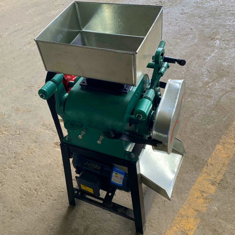 小型五谷杂粮挤扁机 酿酒高粱破碎机 厚薄可调节对辊式燕麦挤扁机
