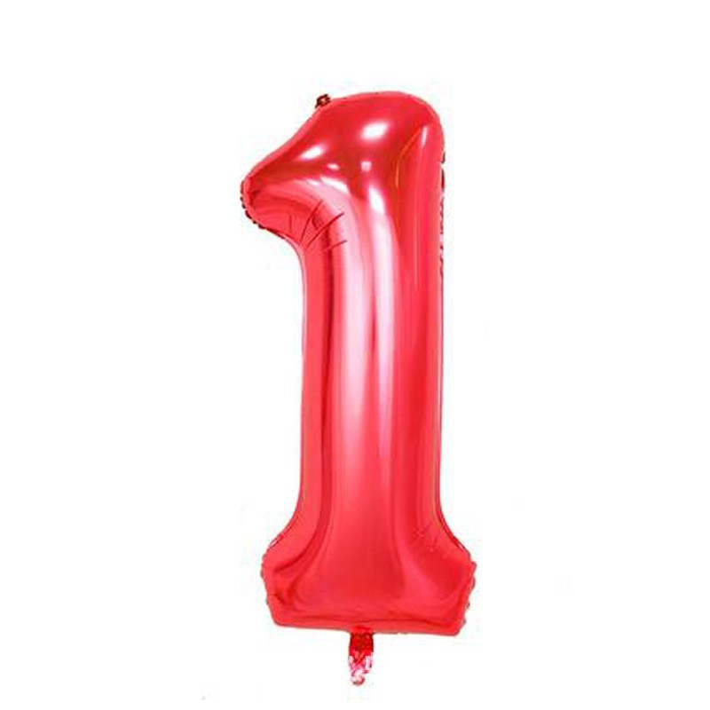 Globo de aluminio digital de 40 pulgadas, globo de aluminio con números grandes, versión delgada de 90 cm, varios colores de globos con números