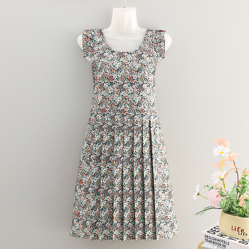 2025 delantal explosivo extranjero flor triturada cinturón falda impermeable a prueba de aceite cocina ropa de trabajo sin mangas especial para mujeres