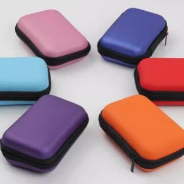 Coin Purse with Zipper Rectangular Data Cable Earphone Bag Key Packaging Coin Small Bag Change Storage Bag