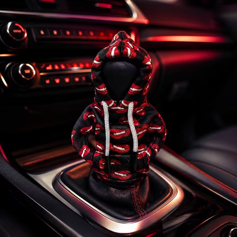 New cross-border creative car gear shift cover decoration, mini hoodie for gear lever, handbrake gear shift cover