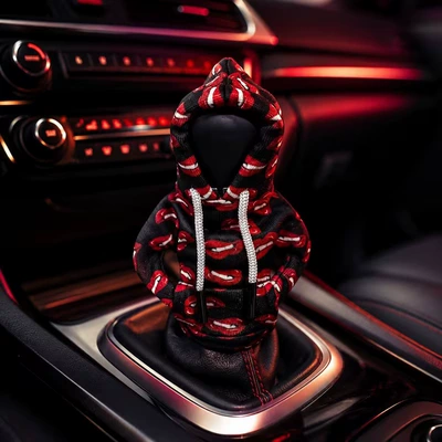 New cross-border creative car gear shift cover decoration, mini hoodie for gear lever, handbrake gear shift cover (Sürətlər qutusu və əl tormozu başlıqları) - single-pack-fd01