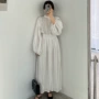 韩国法式灯笼袖秋季连衣裙