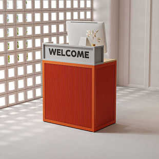 Cream Style Simple Modern Cashier Clothing Store Bar Counter Table Shop Small Beauty Salon Reception Front Counter