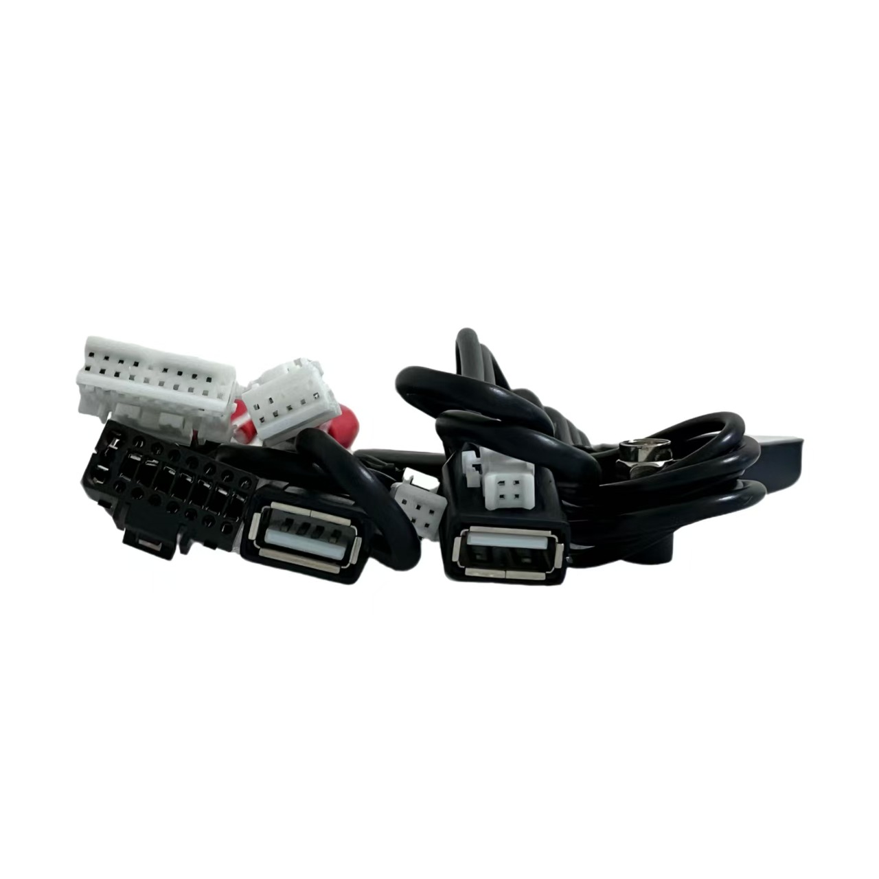 Universal large-screen navigation wiring harness RCA output power cable USB reverse rearview audio-video cable GPS antenna pure copper