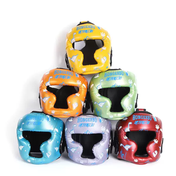 Children's Face-To-Face Boxing Helmet, Adult Head Protection Gear, Face Shield, Cartoon Style, New Gentle Color Series