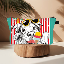 新款动物插画女生化妆包可爱学生卡通大容量收纳包包洗漱包批发热