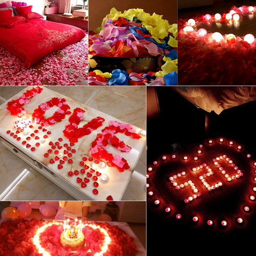 Wedding simulation rose petals confession scene decoration Valentine's Day proposal romantic wedding arrangement fake petals rain