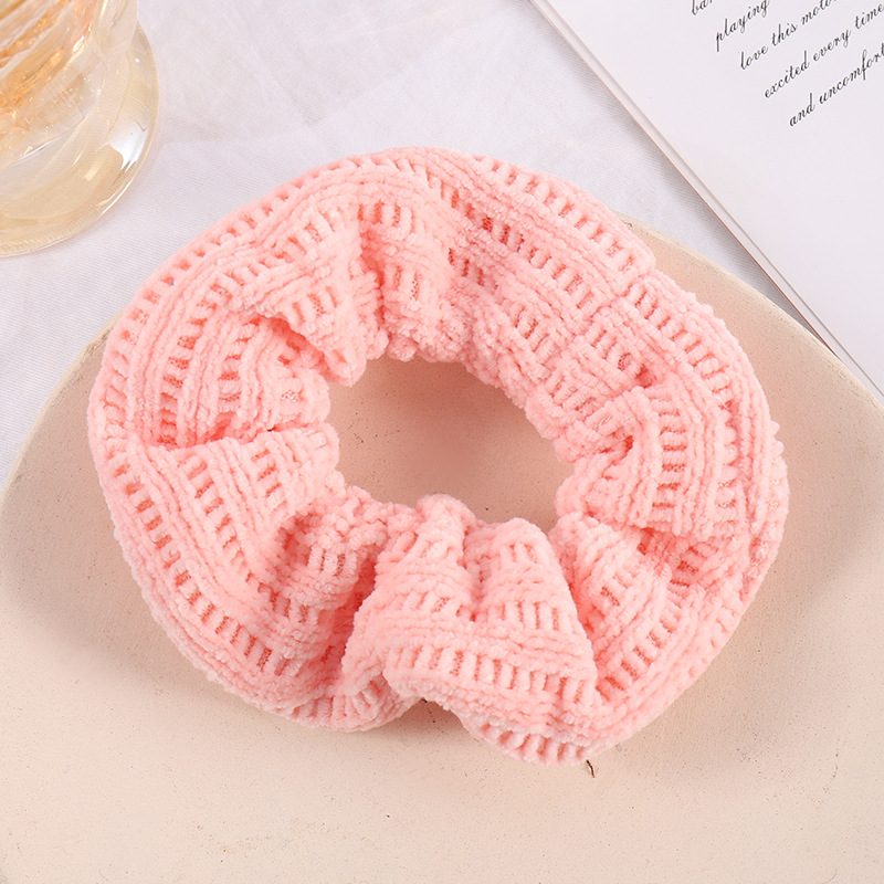 Fashion Solid Color Cloth Rib-knit Hair Tie 1 Piece display picture 5